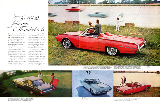 Thunderbird. Holiday magazine, November 1961 (2-page spread).