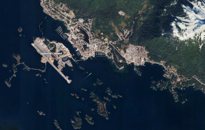 Sitka, Alaska - Google Earth image