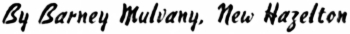 By Barney Mulvany, New Hazelton