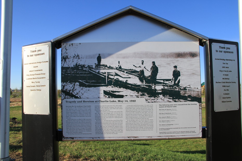 Charlie Lake Monument, Alaska Highway