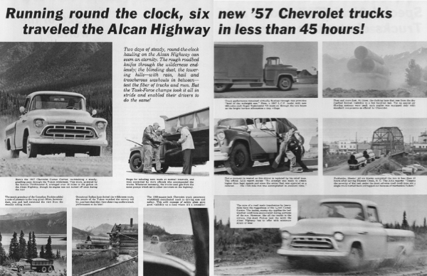 New Task Force 57 Chevrolet Trucks Proved on the Alcan Highway, 1956