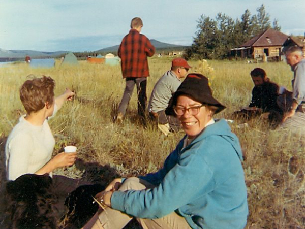 Nora Corbett of Whitehorse acted as the entertainment chairman. Photo taken at Fort Selkirk, 1967.