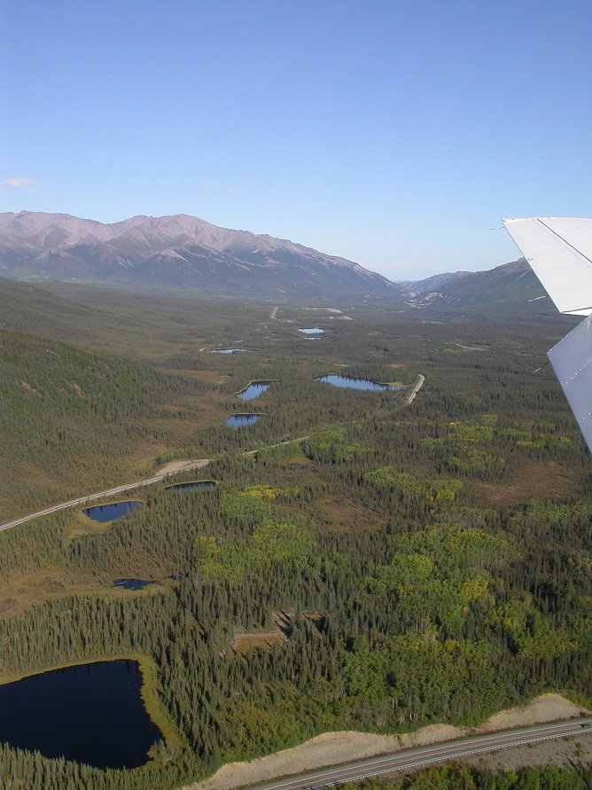 The Nenana River valley, Alaska from the air