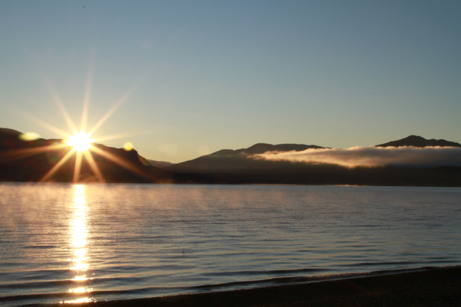 Sunrise on Kluane Lake, Yukon