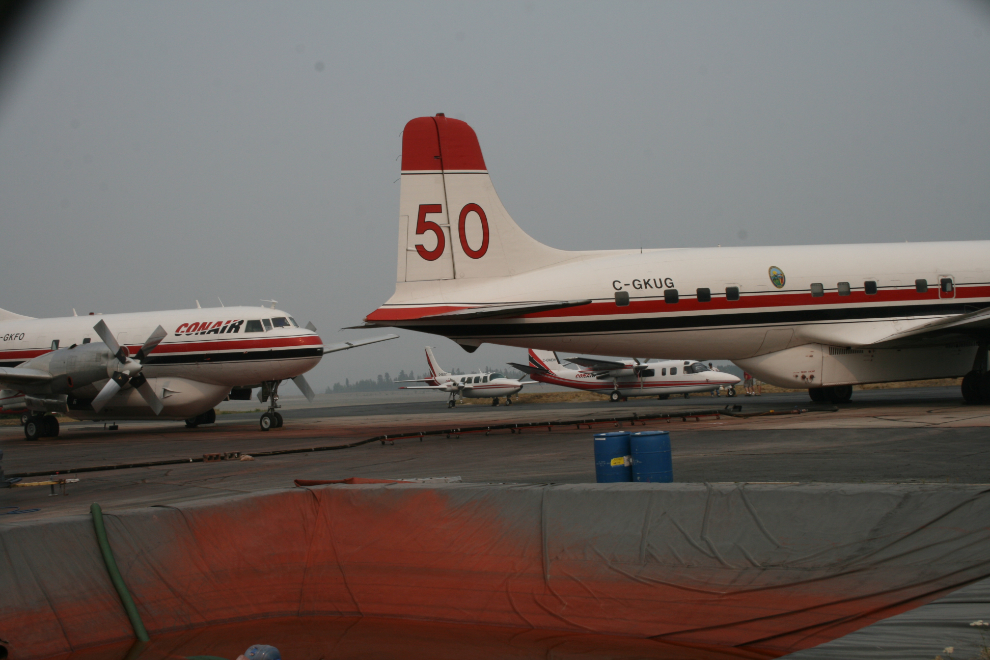 The aerial tanker base at Whitehorse, Yukon