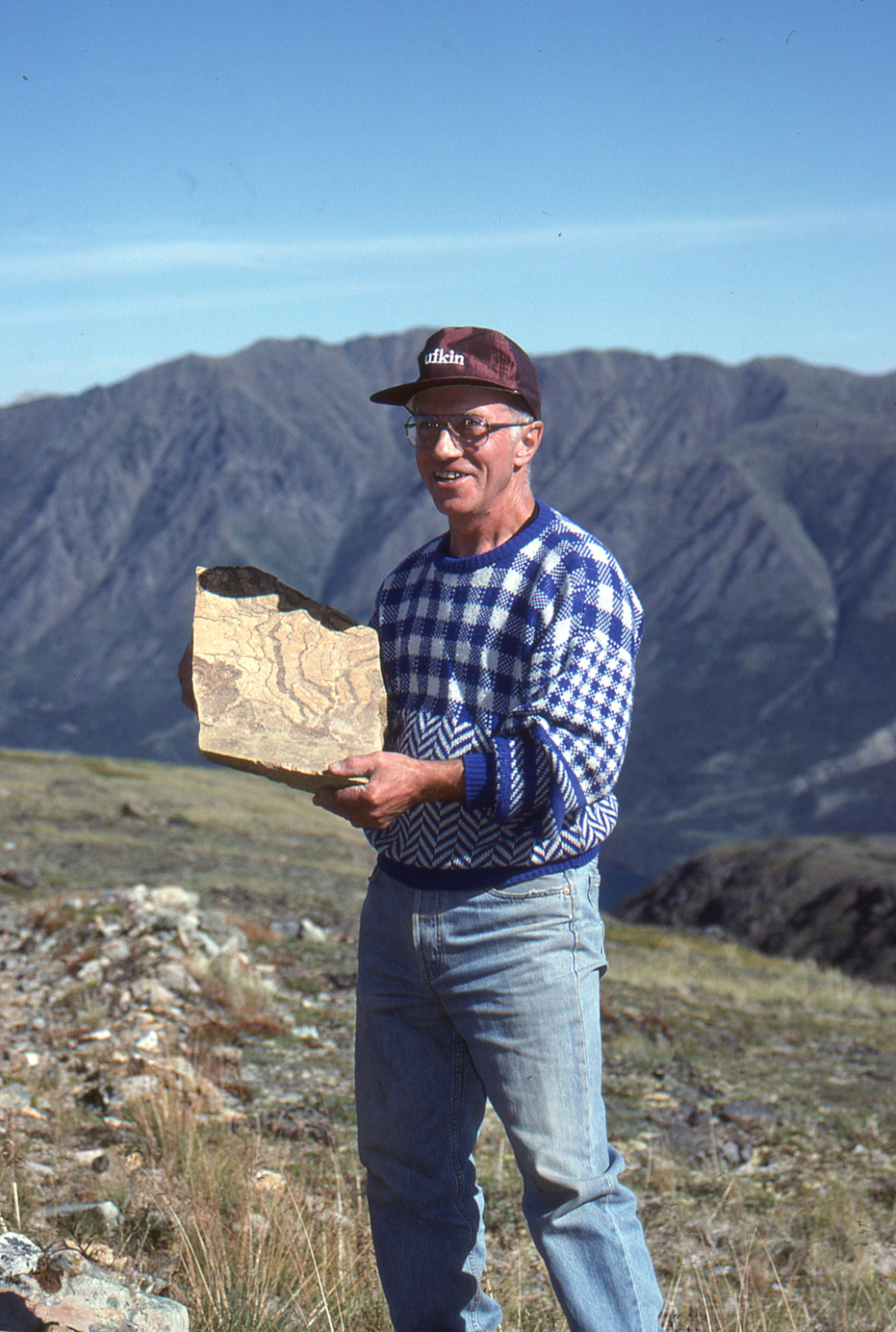 Gord Ryder with what we decided was a dinosaur brain fossil (because it was that sort of day - all about having fun).