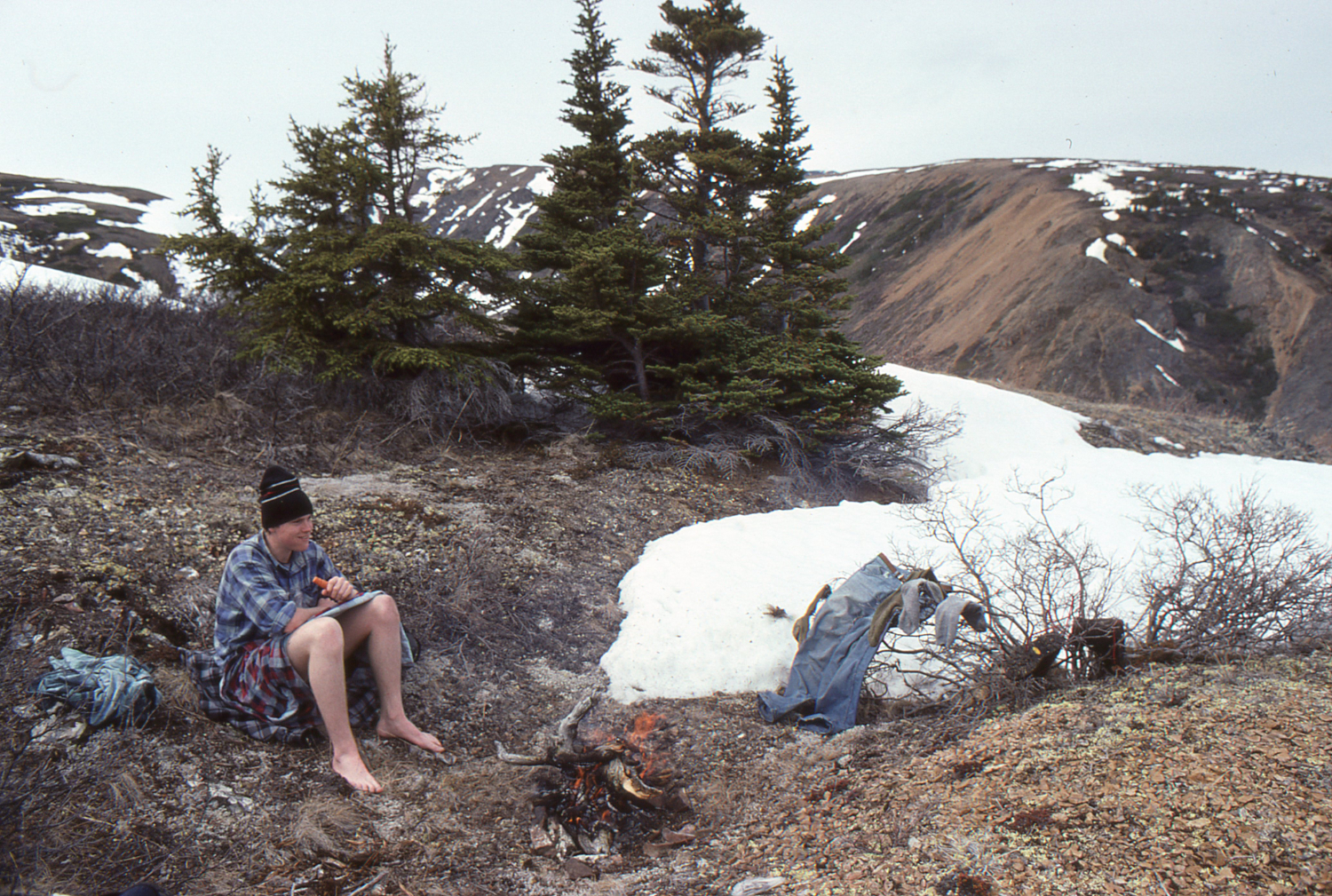 Simon Hutton drying out during a Pooley Canyon hike.