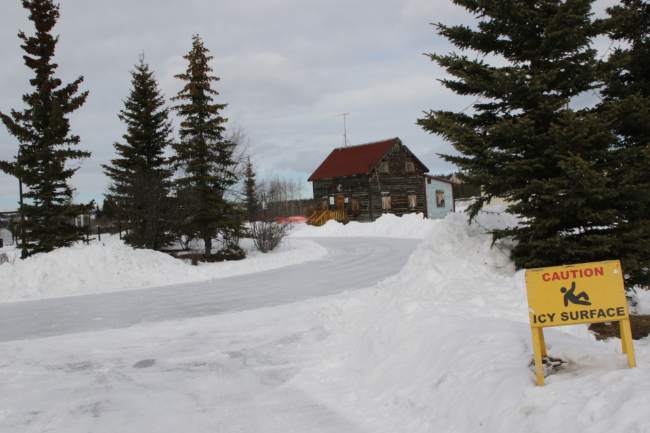 Shipyards Park in Whitehorse, Yukon, in February
