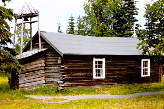 Old St. Nicholas Russian Orthodox Church, Eklutna, Alaska, July 1966