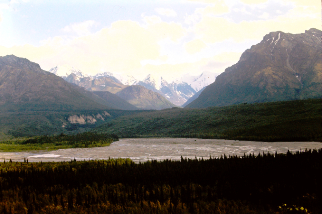 The Matanuska River along the Glenn Highway, July 1966
