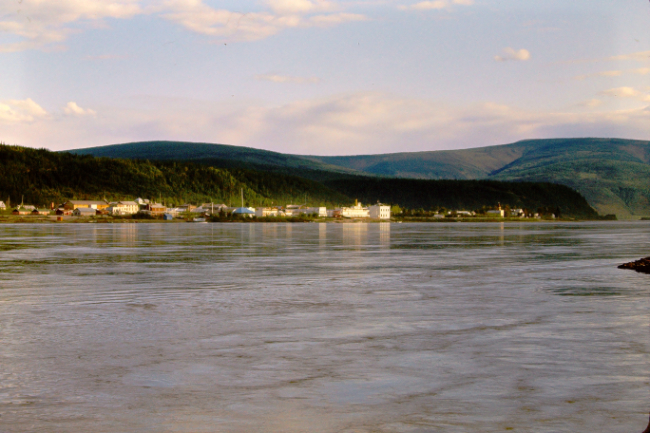 Dawson City from the West Dawson ferry landing, August 1966