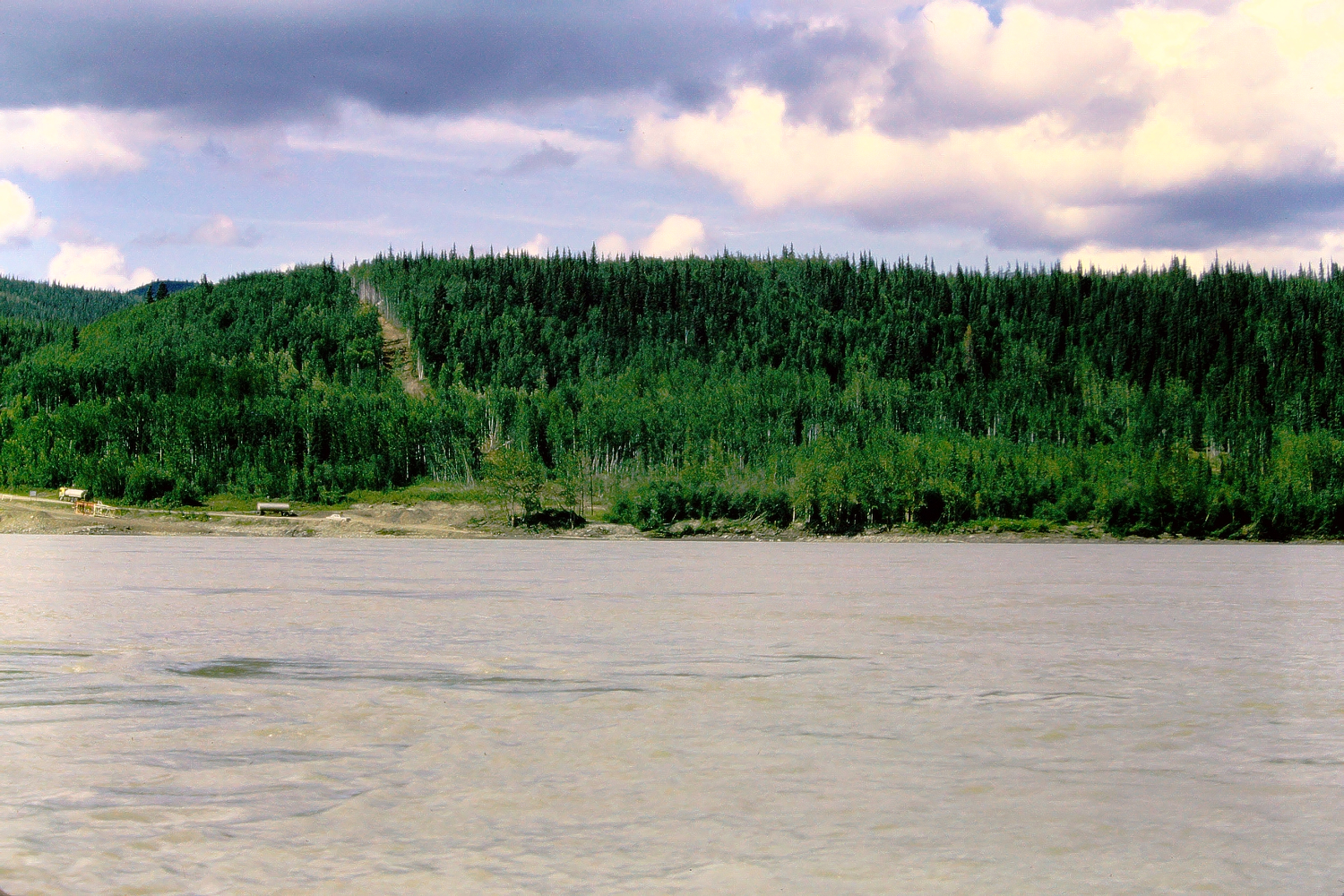 The ferry landing at West Dawson, 1966