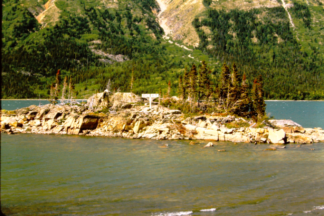 The BC-Yukon border on Lake Bennett, July 1966
