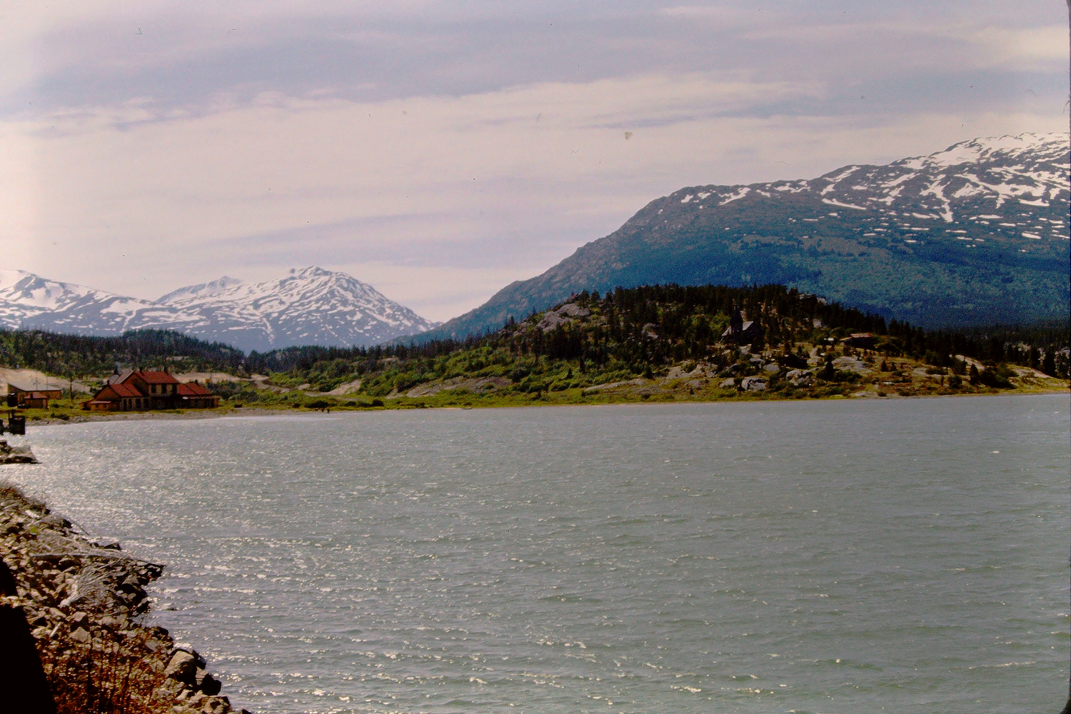 The White Pass & Yukon Route railway at Bennett, 1966