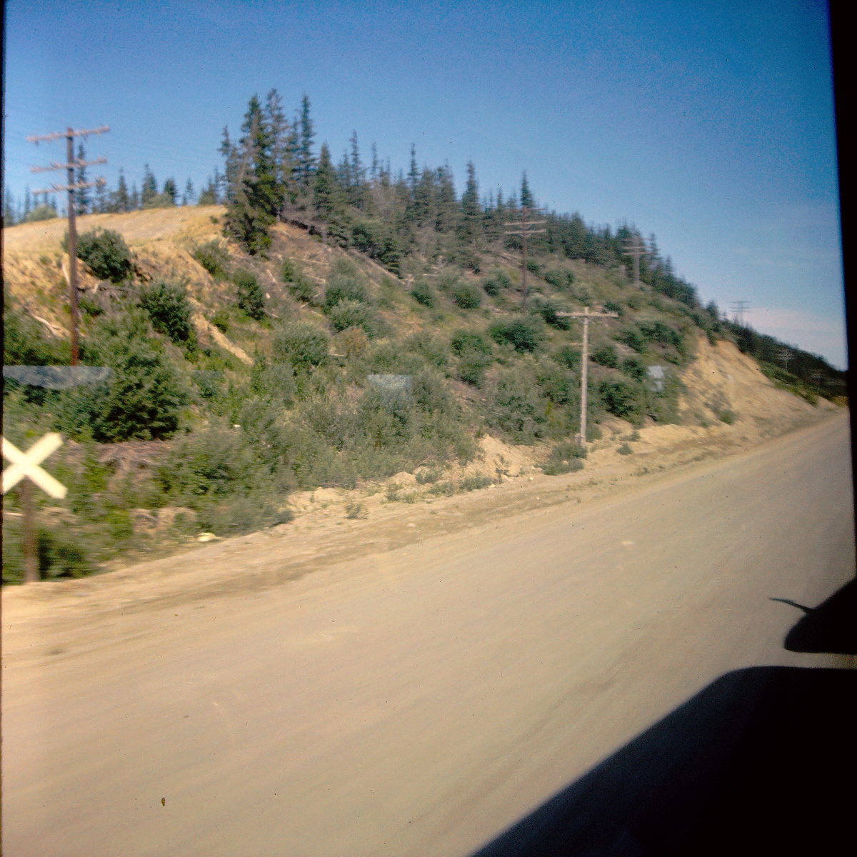 White Pass railway at McRae, July 1966