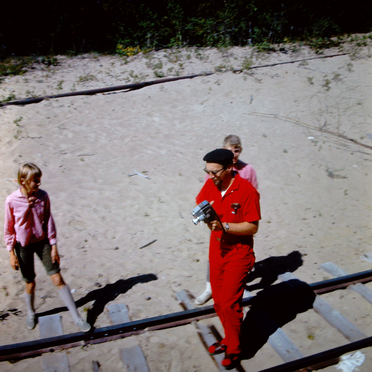 Filming at Carcross, 1966