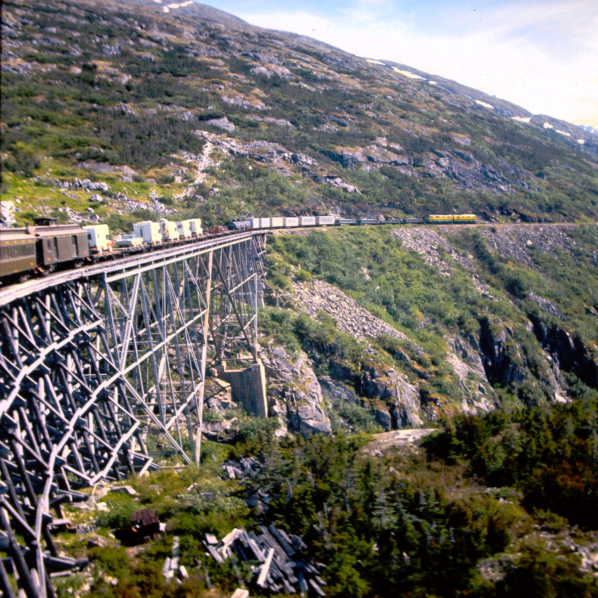 The White Pass & Yukon Route railway, 1966