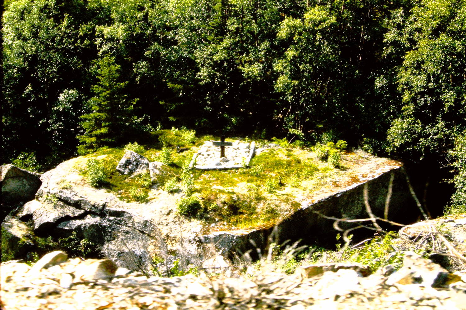 Black Cross Rock on the White Pass railway, July 1966