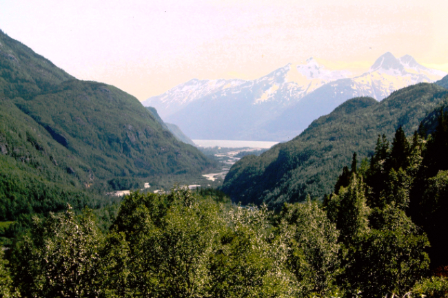 Skagway from the White Pass railway, July 1966