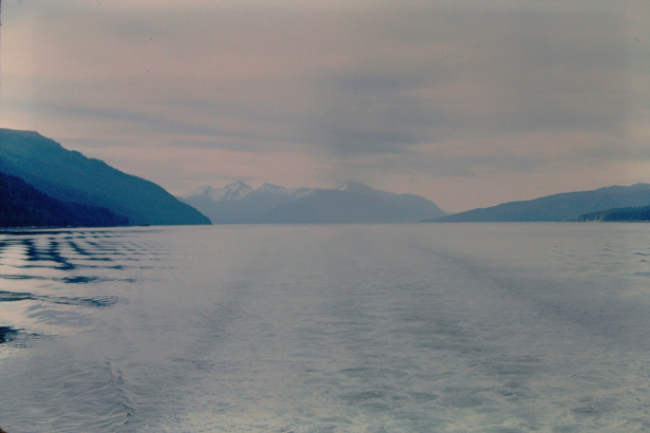 Sailing on an Alaska state ferry from Skagway to Juneau, July 1966