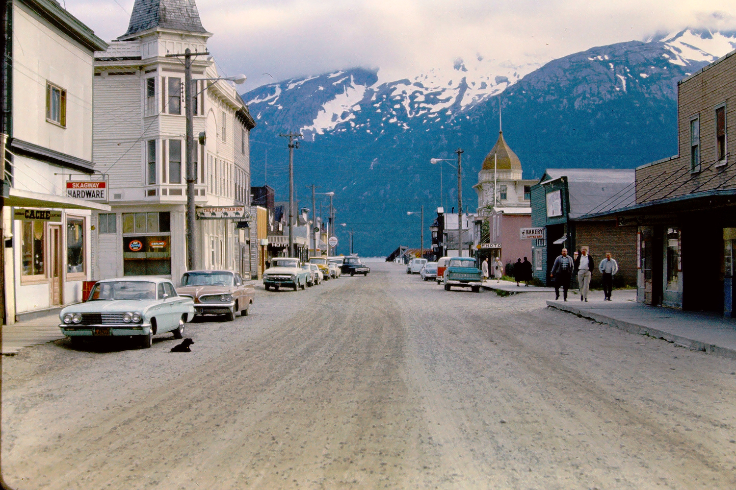 Looking down Broadway in Skagway