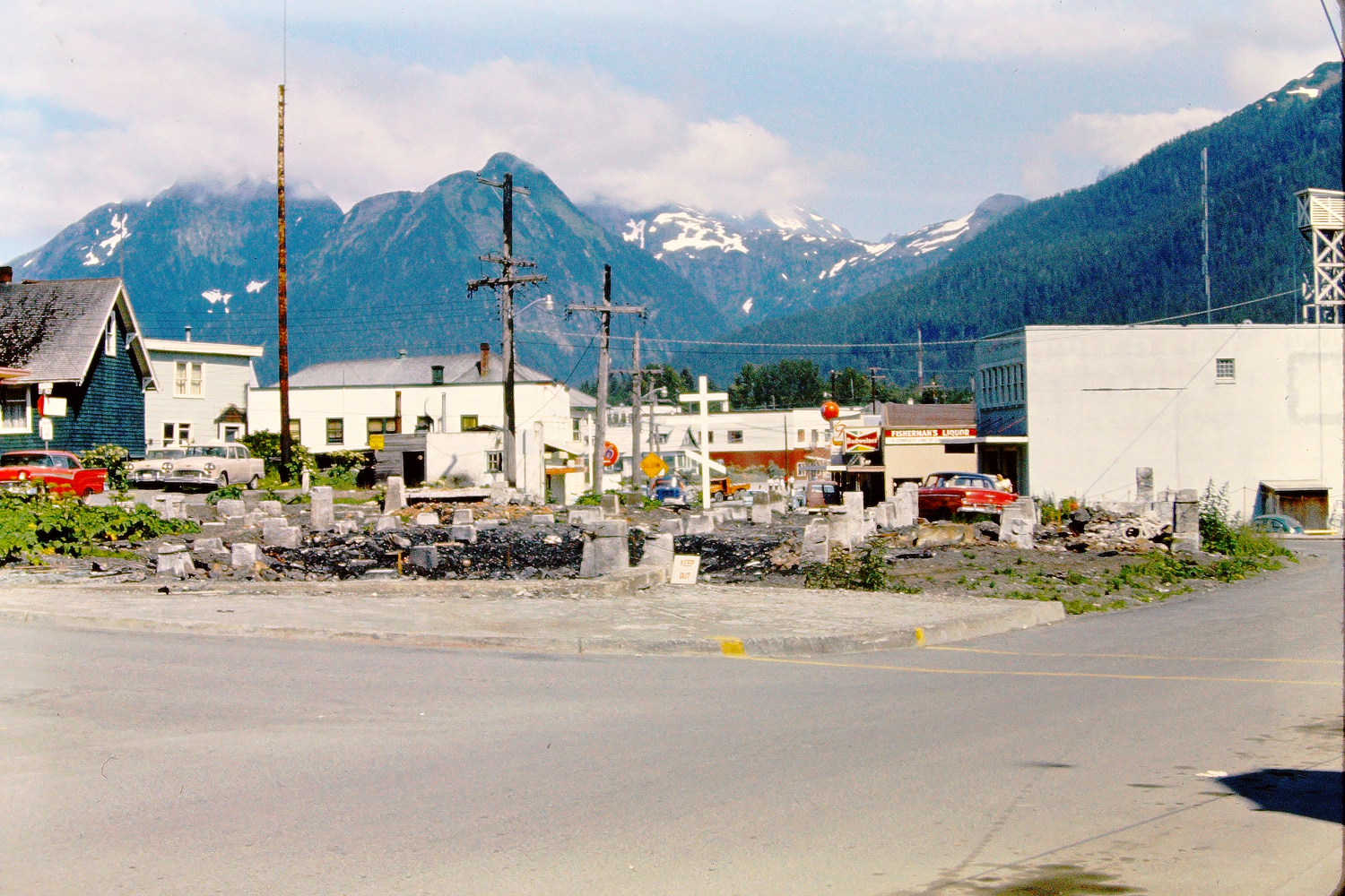 The ruins of St. Michael’s Russian Orthodox Cathedral at Sitka, 1966