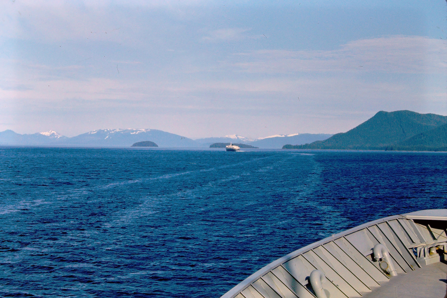 Sailing on an Alaska ferry, 1966