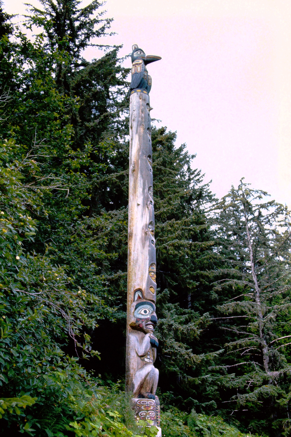 The Yaxte kooteeyaa (Big Dipper totem pole) at Auke Bay, July 1966