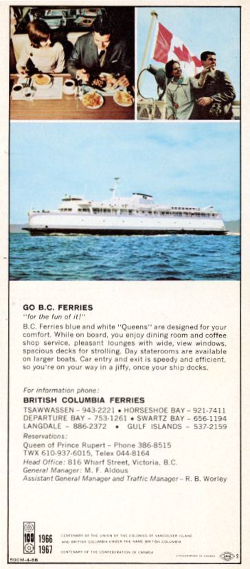 British Columbia Ferries, 1966