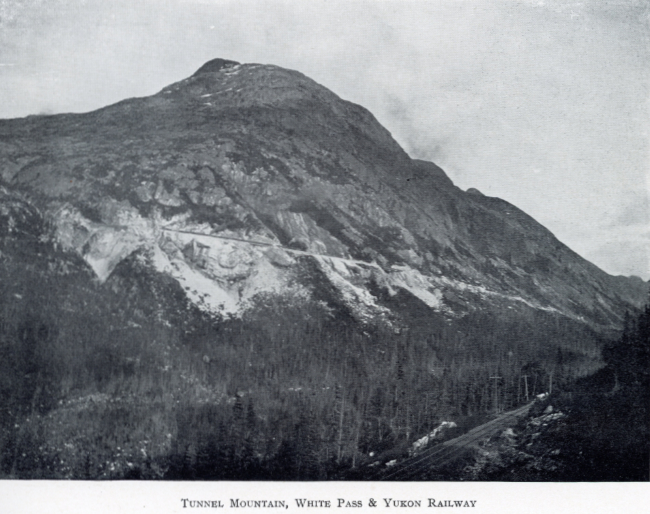 A Yukon Souvenir, 1904 - Tunnel Mountain, White Pass & Yukon Railway