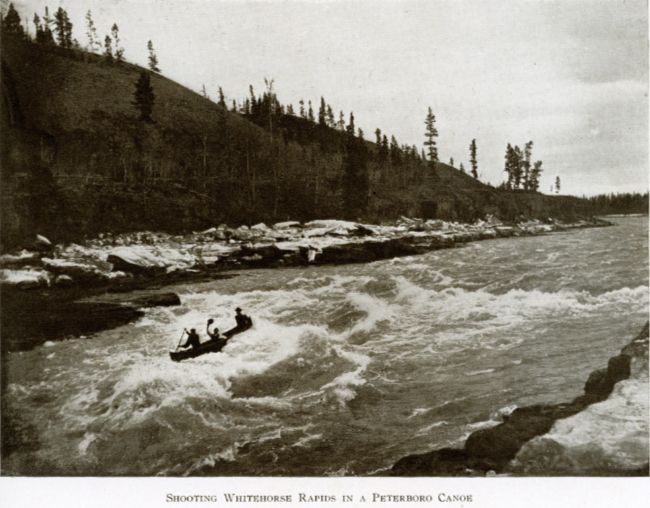 A Yukon Souvenir, 1904 - Shooting Whitehorse Rapids in a Peterboro Canoe