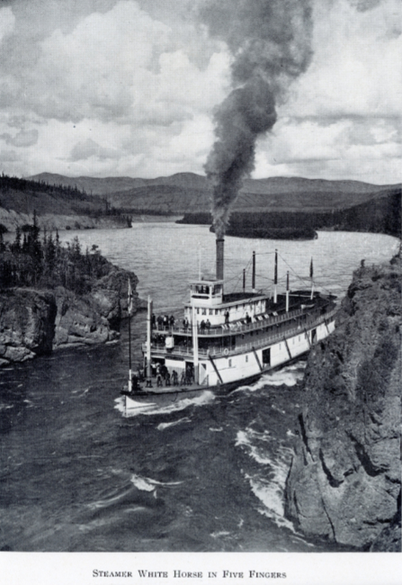 A Yukon Souvenir, 1904 - Steamer White Horse in Five Fingers