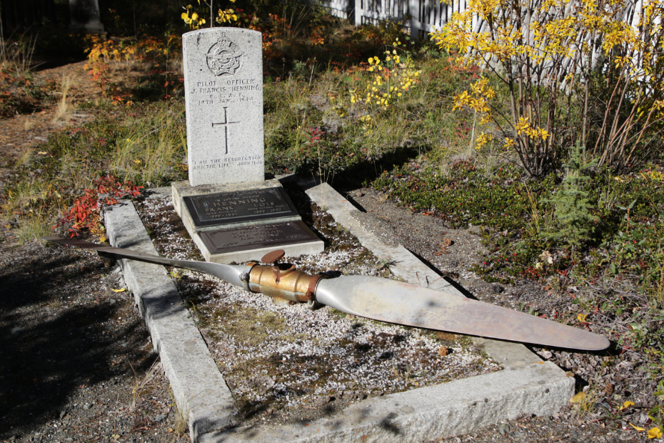 Grave of Lois Henning in the Atlin Pioneer Cemetery, BC