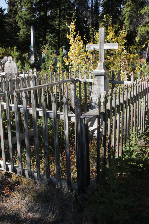 Headboard for mail carrier John McIntyre, Atlin Pioneer Cemetery, BC