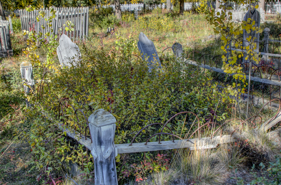 Grave of John Wolters in the Atlin Pioneer Cemetery, BC