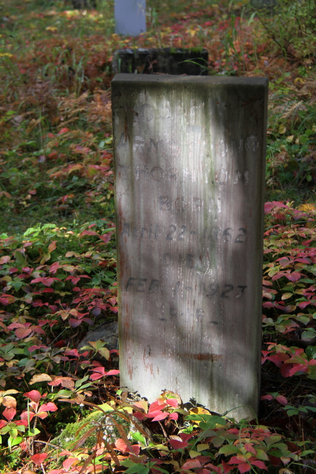 Grave of Joseph Armstrong Thornton in the Pioneer Cemetery at Skagway, Alaska