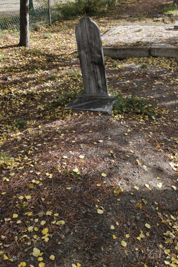 Grave of Samuel Johnson in the Atlin Cemetery, BC