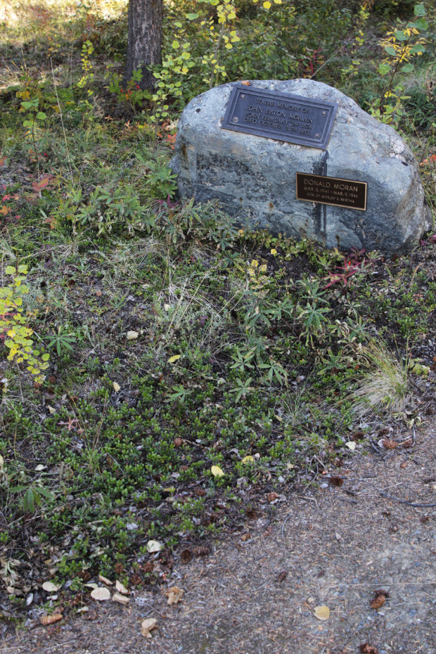 Grave of John Eaton Moran in the Atlin Pioneer Cemetery, BC