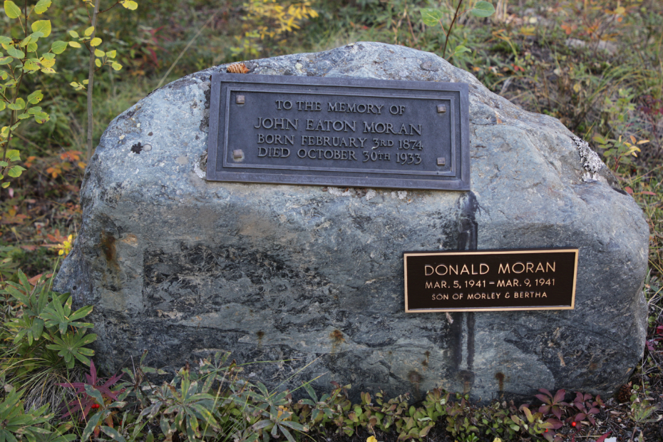 Grave of John Eaton Moran in the Atlin Pioneer Cemetery, BC