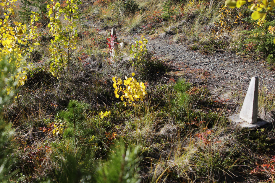 Grave of an unknown person in the Atlin Pioneer Cemetery, BC
