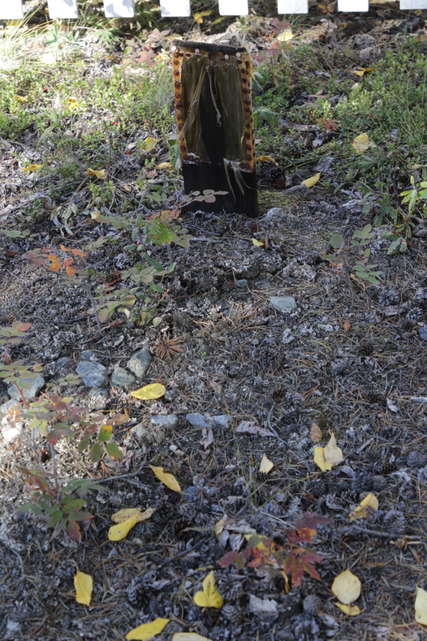 Grave of an unknown person in the Atlin Pioneer Cemetery, BC