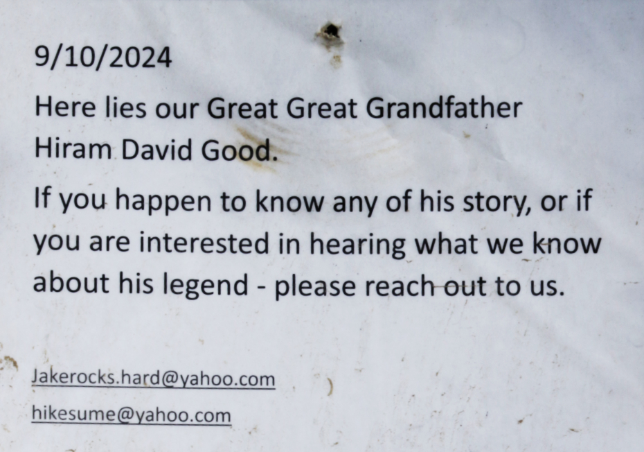 Grave of Hiram David Good, Tagish, Yukon