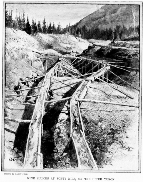 View of Rampart City, where the Menook joins the Yukon, 1897