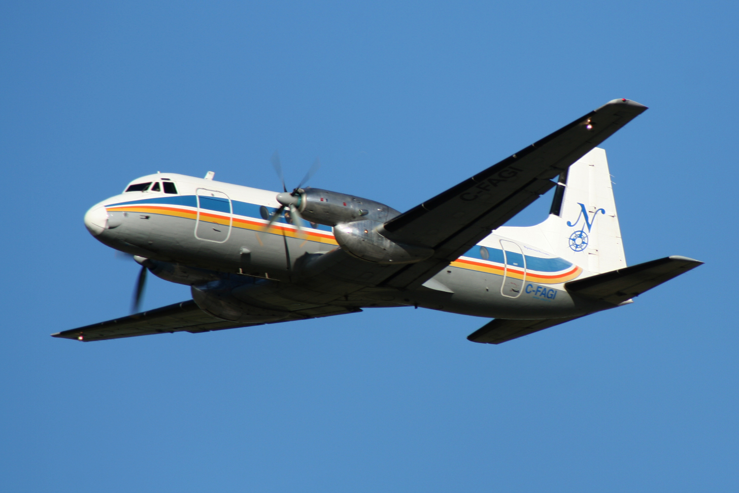 Air North's Hawker Siddeley HS 748 C-FAGI departing from Whitehorse, Yukon (YXY) on August 18, 2006.