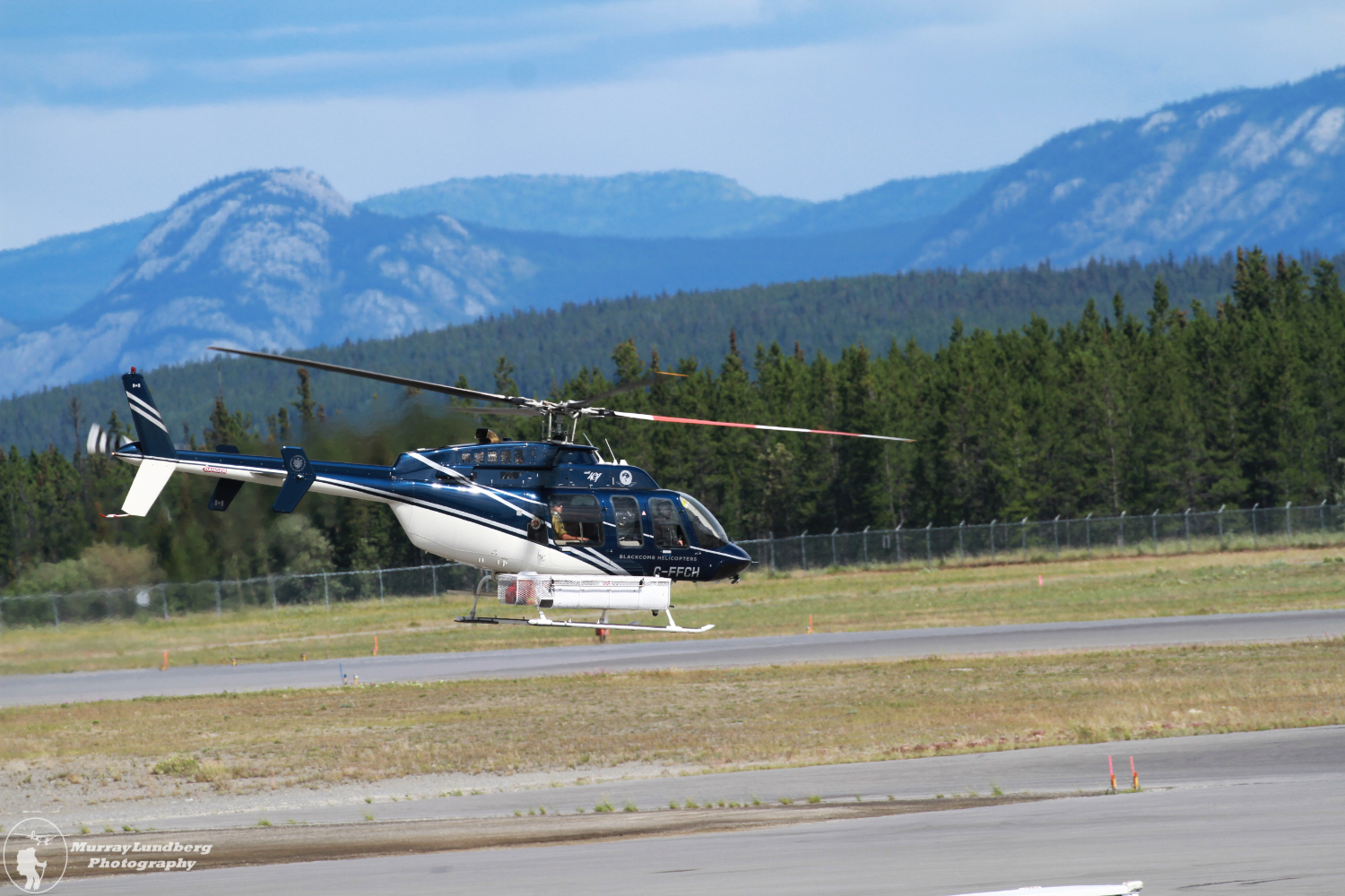 Blackcomb Helicopters' Bell 407 C-FFCH at Whitehorse, Yukon (CYXY) on July 11, 2022.