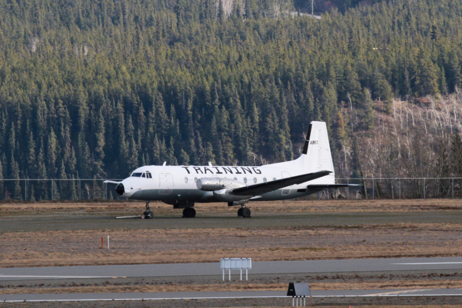 The former C-FYDU as a fire-rescue training aircraft on October 19, 2021