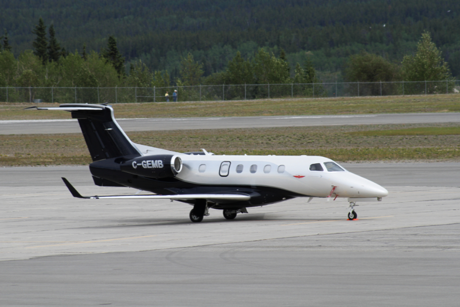 C-GEMB, an Embraer EMB-505 owned by Martini Avation (BC), at Whitehorse, Yukon (YXY) on July 17, 2018.