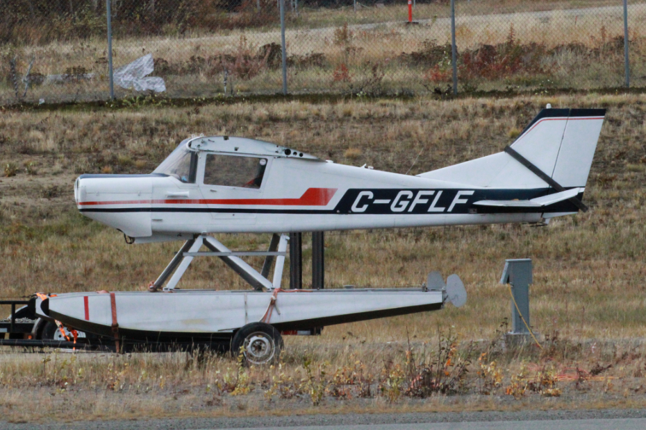 C-GFLF, a 2000 Bush-Caddy R 120 at Whitehorse, Yukon (YXY), on October 2, 2021.