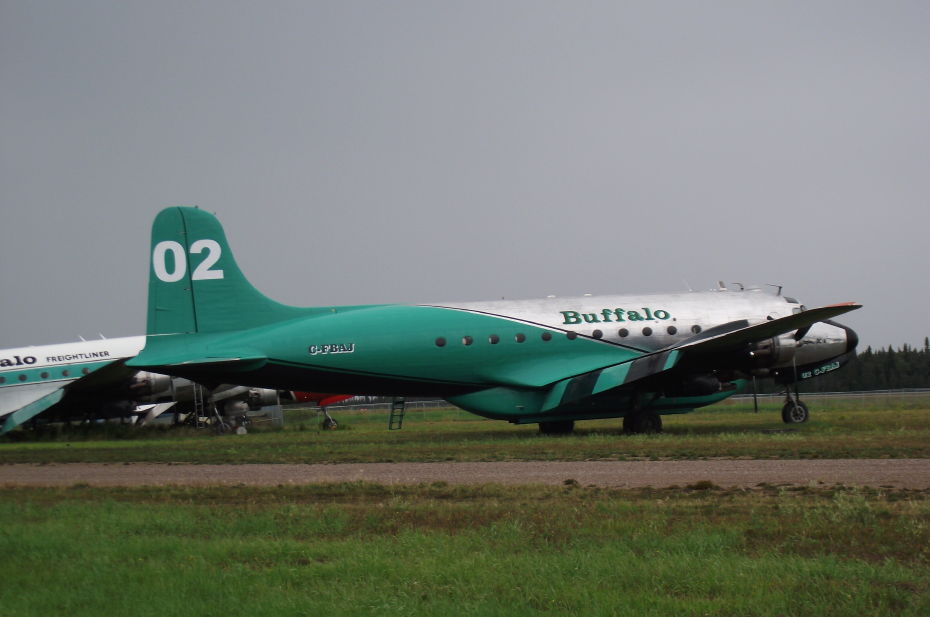 C-FBAJ, a 1941 Douglas C54A-DC Skymaster (DC-4) operated as a water bomber by Buffalo Airways
