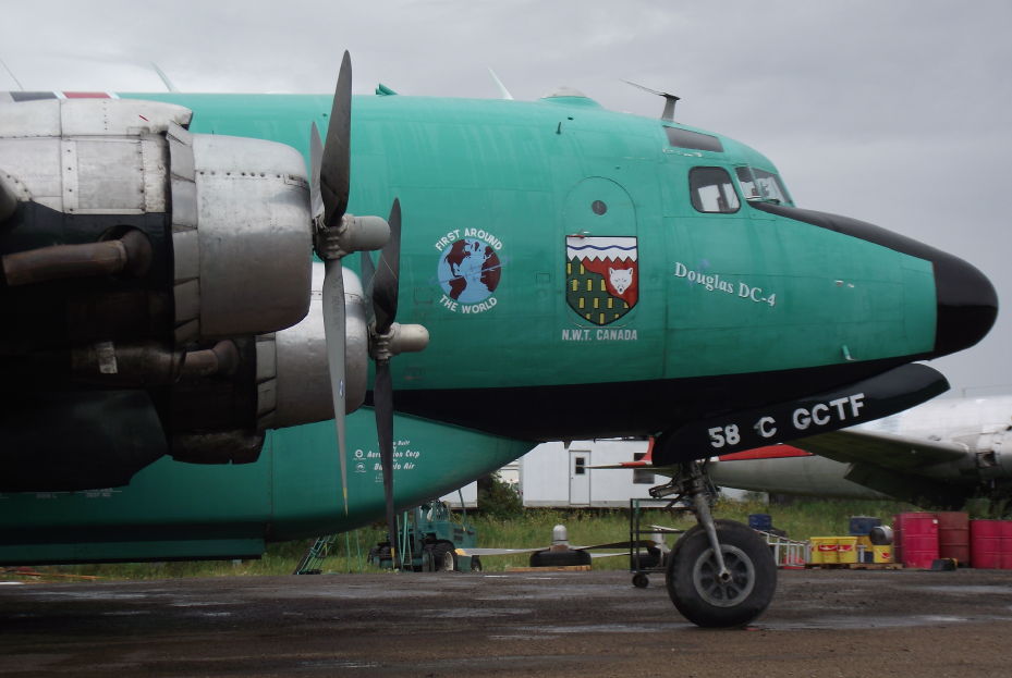 Nose art on C-GCTF, a 1945 Douglas C54E-DC operated by Buffalo Airways